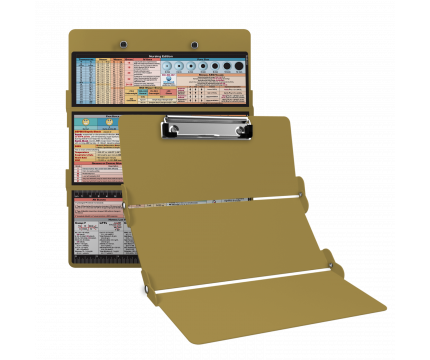 WhiteCoat Clipboard® Trifold - Tactical Brown Nursing Edition